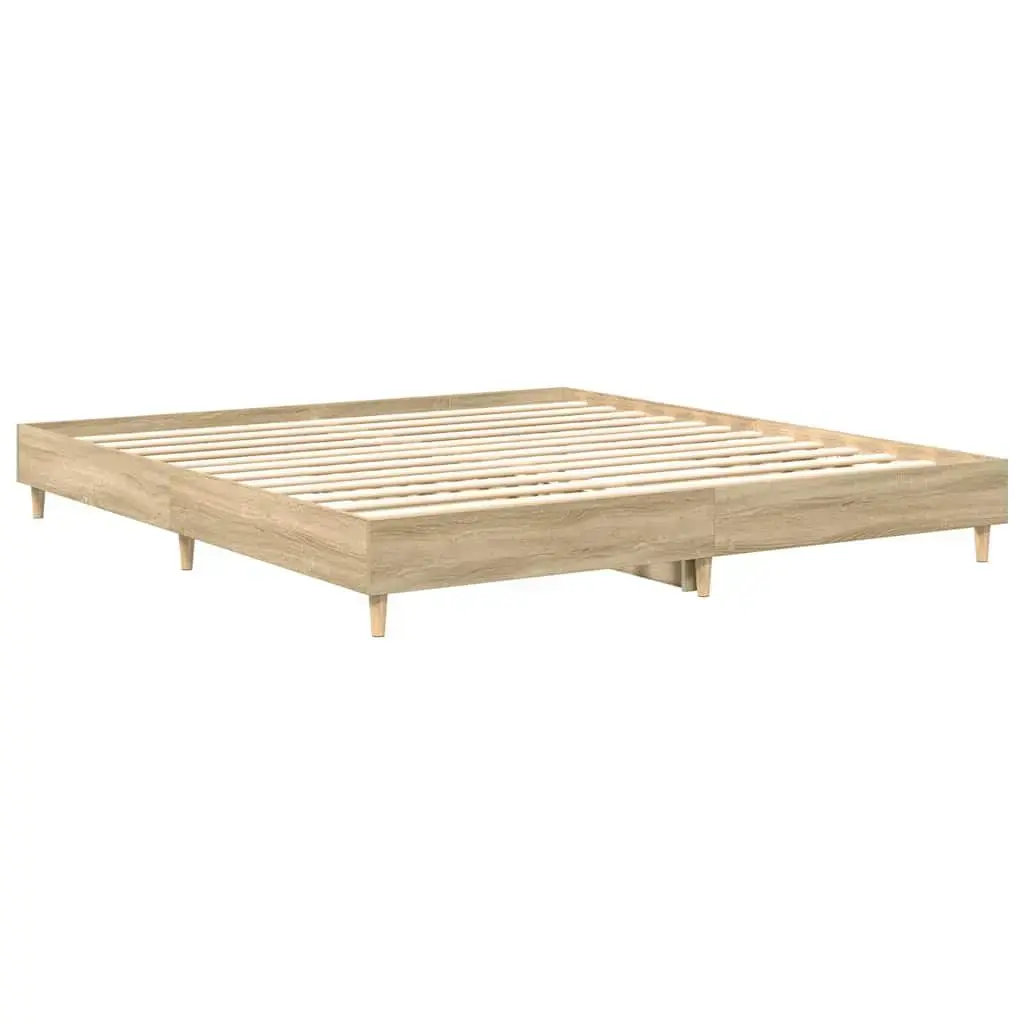 Каркас кровати VidaXL 3328701 Дуб 2,03x2,03 м Photo 4