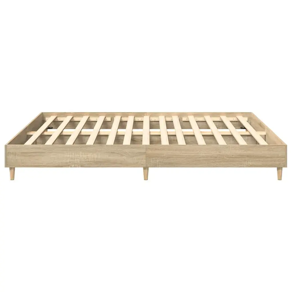 Каркас кровати VidaXL 3328701 Дуб 2,03x2,03 м Photo 6