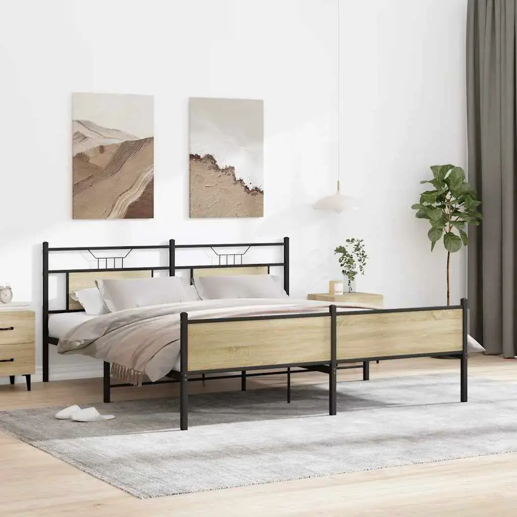 Каркас кровати VidaXL 3325125 дуб Photo 3