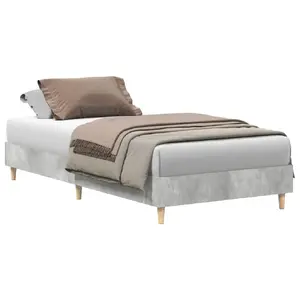 Каркас кровати VidaXL 861033 серый, ширина 123 см, длина 2,03 м, высота 25 см