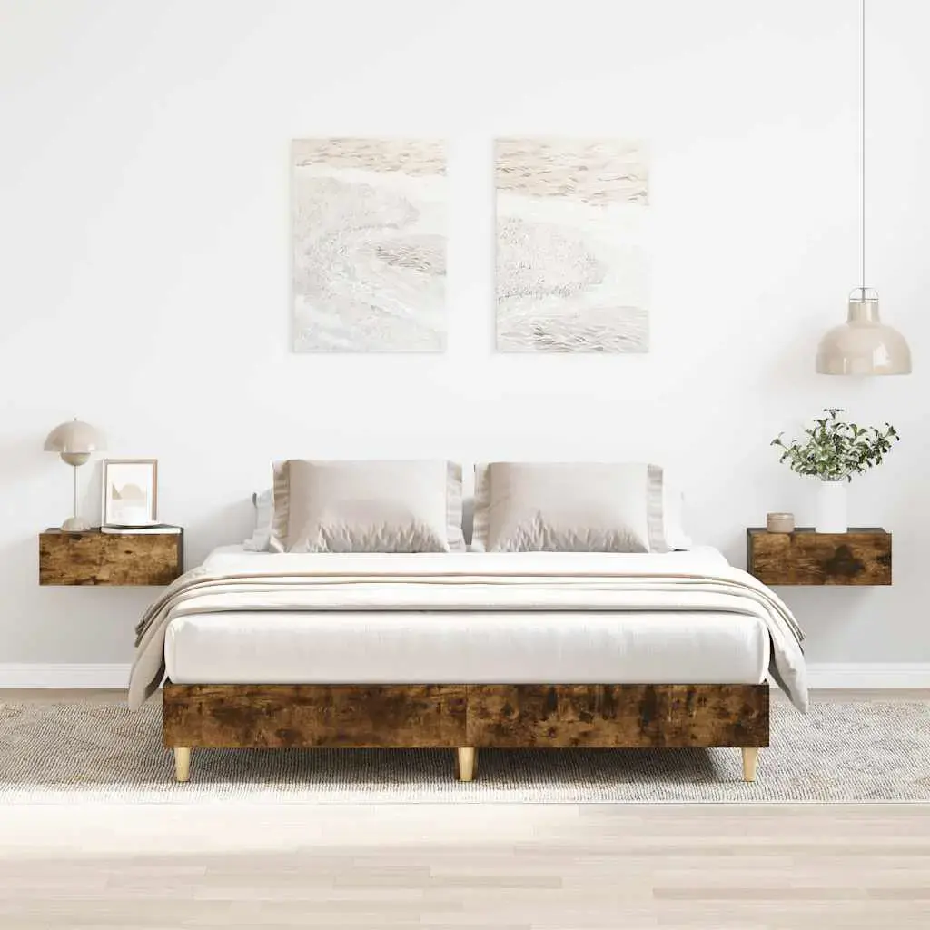 Каркас кровати VidaXL 3328721 дуб для 140x200 см Photo 2