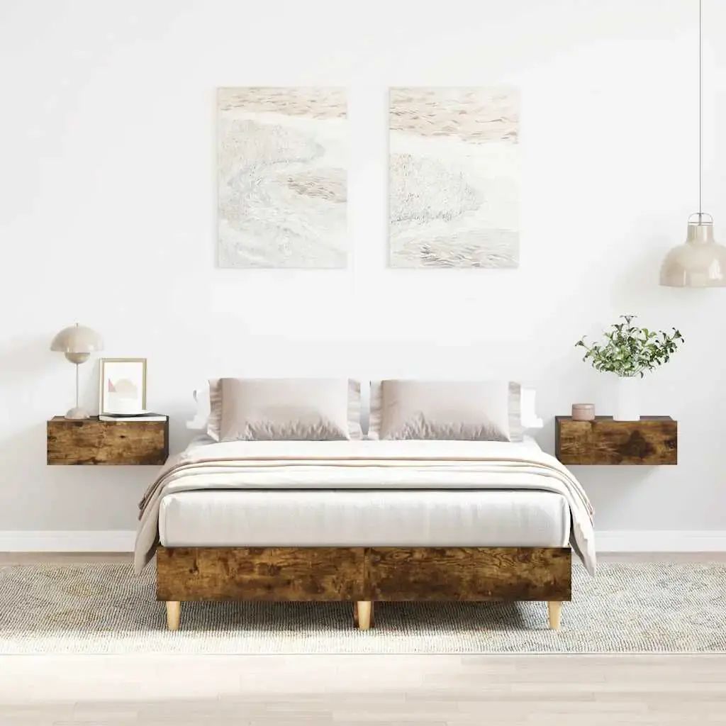 Каркас кровати VidaXL 861034 дуб для 120x200 см Photo 2