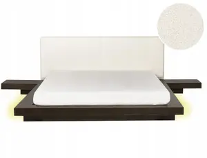 Gulta Beliani Zen 160 x 200 cm ar LED, tumšs ozols