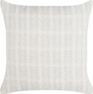 Decorative cushion Beliani DOURIS plaid 45 x 45 cm beige