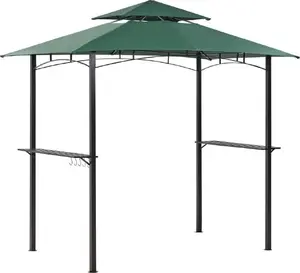 Садовая палатка Beliani NARO 245 x 200 см, тёмно-зелёный тент, металлический каркас