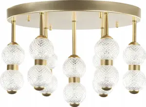 Потолочный светильник Beliani YOWAKA LED металл золотой – потолочный LED-люстра