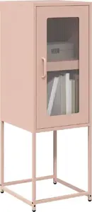 Комод VidaXL модель 853399 Розовый, холоднокатаная сталь, 36x39x107 см