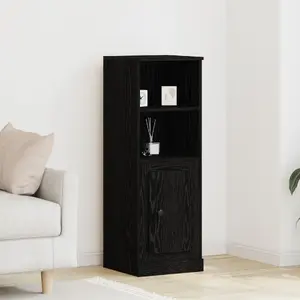 Шкаф-витрина VidaXL модель 862821 Черный дуб MDF высокая витрина