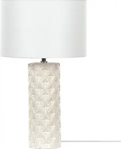 Table lamp Beliani BALONNE — ceramic beige table lamp