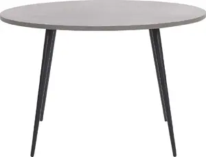 Dining table Shumee ODEON round 120 cm concrete effect with black base
