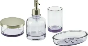 Bathroom accessory set Beliani TELMA — 4-piece, purple