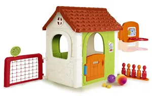 Playhouse FEBER Multi-activity House — floorstanding outdoor playhouse, 1 door, multicolour, suitable from 2 years