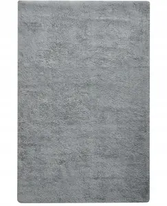 Bathroom Rug Beliani GOELA Gray — Cotton, 60 x 90 cm