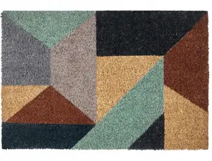 Durvju paklājs Beliani KIPMIK krāsains, kopra šķiedra, 40 x 60 cm