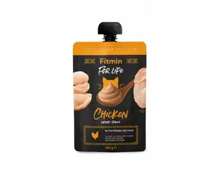 Влажный корм для кошек FITMIN For Life — кремовый соус с курицей, 100 г