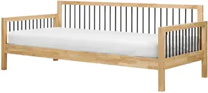Дневная кровать Beliani TRICOT 90 x 200 см, деревянный каркас, светлый