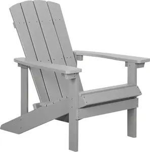 Садовое кресло Adirondack Beliani модель 131646 светло-серого цвета, уличное кресло для отдыха, стойкое к погоде