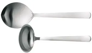 Fiskars salad servers set 1002959 – two-piece wooden-handled serving utensils