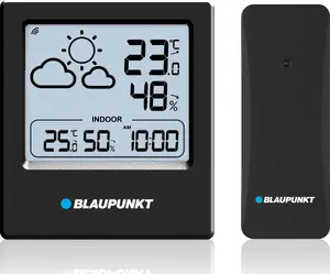 Weather station La Crosse WS 15BK black — indoor/outdoor sensor, LCD display, atomic time