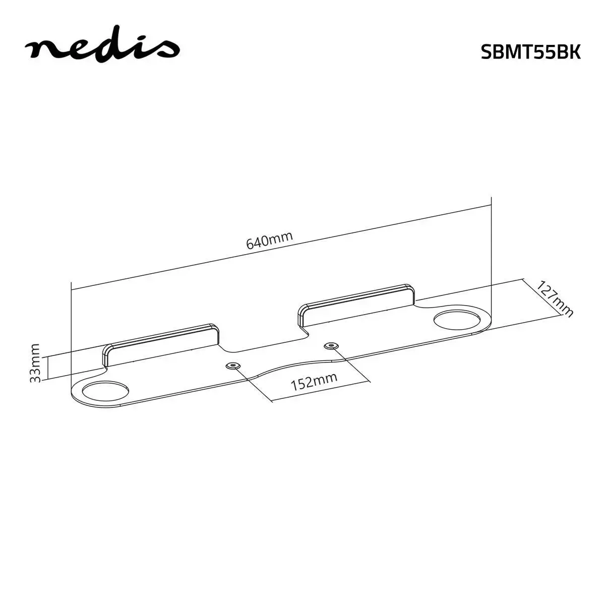 Nedis SBMT55BK Wall Soundbar Mount Photo 5