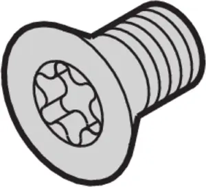 Screw M4x5 Torx Countersunk Head, SCHROFF, zinc-plated