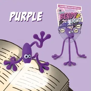 Reading Lamp IF Super Bendy - purple, flexible book light, model 461904