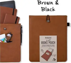 Book cover case IF Bookaroo Books & Stuff - brown, protective fabric book sleeve