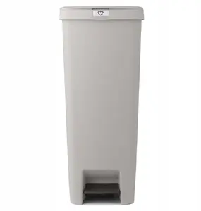 Pedal bin BRABANTIA StepUp 40L — mid grey, 40 litres capacity, pedal-operated waste bin