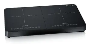 Countertop induction hob SEVERIN DK 1027, 2-zone, 58 cm, black, touch control, 3400 W