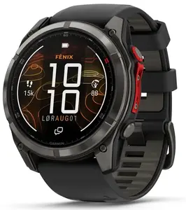 Multisporta pulkstenis GARMIN fēnix 8 Pro 51 mm, 1.4" LED skārienekrāns 454×454, 32 GB, Wi‑Fi, GPS, silikona siksniņa