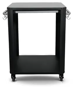 Āra galds Cozze 416179, nerūsējošais tērauds, melns, taisnstūra virsma 770×665×830 mm