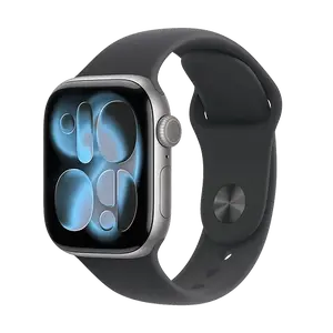 Умные часы Apple Watch Series 11 GPS 42 мм корпус Space Grey из алюминия с чёрным спортивным ремешком M/L