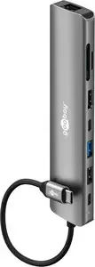 USB‑хаб WENTRONIC Goobay Slim 8 портов с HDMI и RJ45, 5 Гбит/с