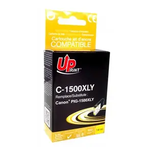 Tintes kārtridžs Uprint C-1500XLY dzeltena 14 ml, iznese 1 050 lapas, 1 gab.