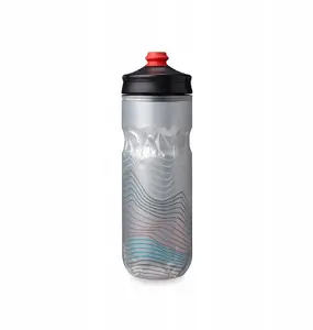 HydraPak Polar Surge Ascent 600 ml sporta pudele, sudraba, salokāma dzērienu pudele