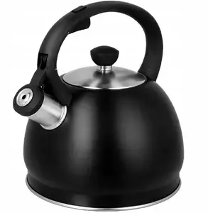 Kettle Brunbeste BB-2435 metal stovetop with whistle 1.8 L, induction-compatible, matte black