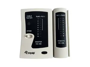 Vītotās pāra kabeļu testeris Equip — RJ-11/RJ-12/RJ-45, īssavienojuma un pārraides testi, kompakts