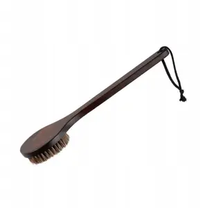 Bath brush Sourcing RENTO Bamboo Dark 37 x 10.5 cm, wooden handle, natural bristles