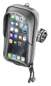 Universāls rāvējslēdzēja maciņš mobilajai ierīcei INTERPHONE MASTER — pasīvs turētājs velosipēdam un auto, melns