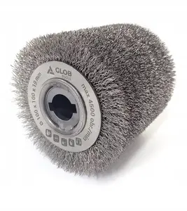 Wire brush Aptel GLOB-SZG-INOX — stainless steel wire, 100×100×19 mm