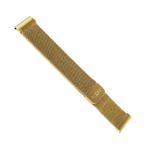 Stainless Steel Mesh Strap FIXED Mesh Strap with Quick Release 20mm for Smartwatch, Gold