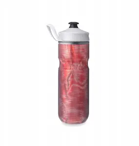HydraPak Polar Sport Pulse 600 ml pudele ūdens dzeršanai, sarkana, bez BPA, ar izolētu mutesgabalu
