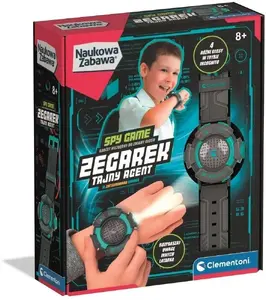 Наручные часы Clementoni Zegarek Tajny Agent – детские обучающие аналоговые часы, модель 8005125504367