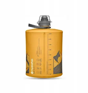 HydraPak sports bottle Stow 500 ml, collapsible drinking flask, Golden Yellow