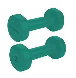 Гантели SPOKEY Shape винил 2 x 2 кг, зелёные