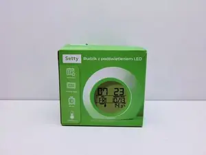 Galda modinātājs Luk Setty JZ-212 ar LED apgaismojumu — zaļš