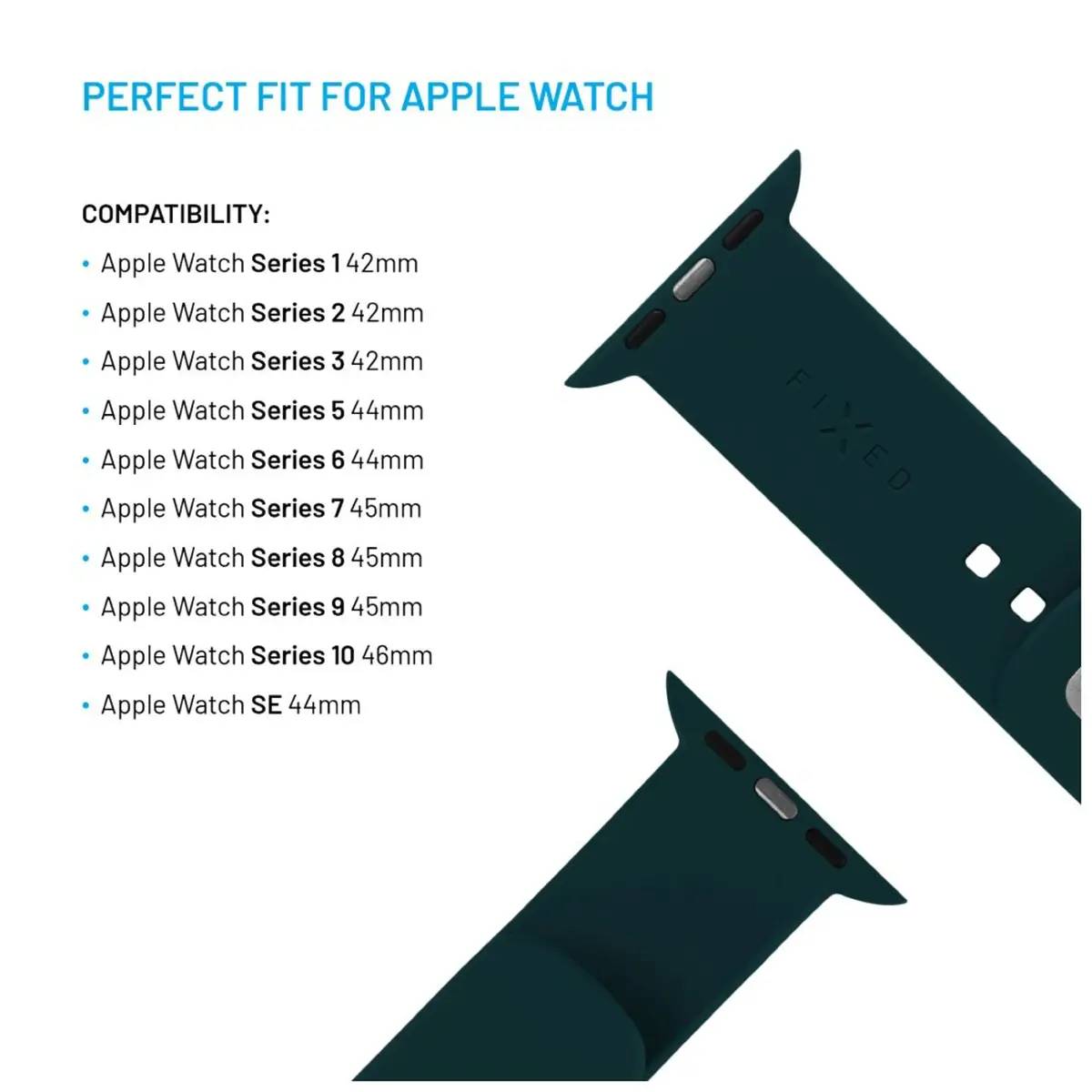 FIXED silicone sporty strap for Apple Watch 42/44/45/46 mm Photo 3