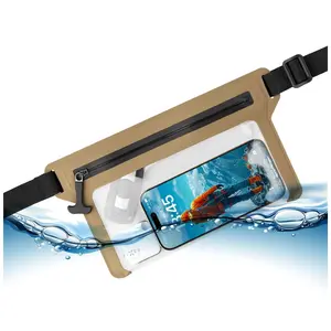 Pouch case FIXED Dry Belt khaki for devices up to 19.1 cm (7.5") transparent window universal