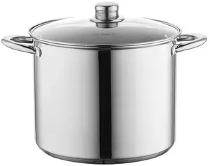 Stainless Steel Tall Pot Florina Caro 20 cm 4.4 L with Lid — for Soups, Stews, Preserves