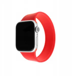 Silicone Watch Band FIXED for Apple Watch 42/44/45/49 mm, Size S, Red